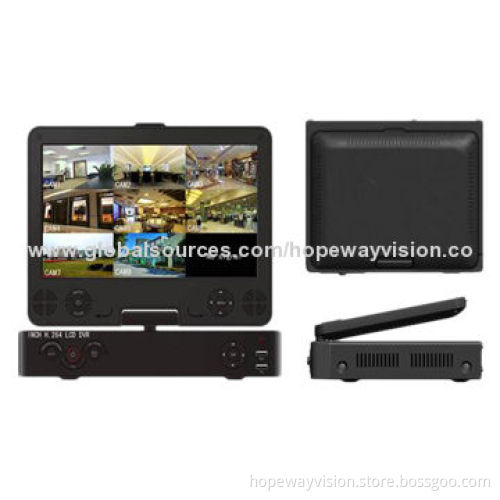 720P NVR with Built-in 10.5-inch LCD Screen and P2P Onvif, 3G Wi-Fi Function